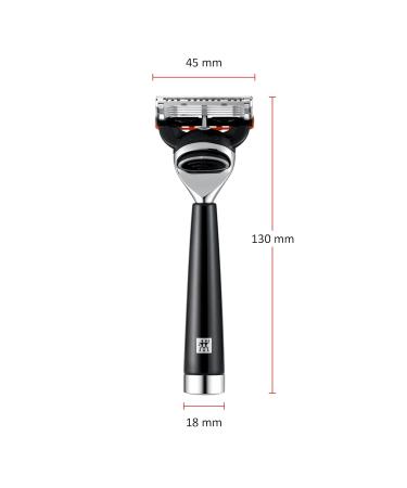 ZWILLING Black Razor with Precious Resin Handle | Gentle Wet Shave & Compatible with Gillette Fusion Blades - International Shipping - Buy Online on GoSupps.com