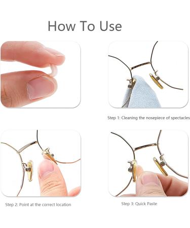 40 Pairs of Reusable Glasses Pads | Self-Adhesive Foam Nose Pads for Comfort | D-Shape Sunglasses Accessories - Buy Online on GoSupps.com