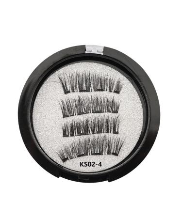 GUIJIALY Magnetic Eyelashes with 2 Pairs Artificial Fiber Magnets Magnetic with Eyelash Curler KS02-4
