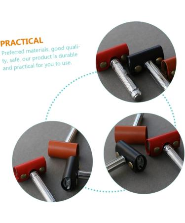 Crilstyleo Men's Razor Accessories - Durable Leather Cover & Protective Shell for Manual Razors | Smooth Shaving | 2-Piece Set - Buy Online on GoSupps.com