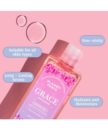 Body Wash with Aloe Vera - Hydrating & Moisturising Shower Gel for Men & Women | Vegan & Paraben Free | Long Lasting Fragrance | 250ml Rose & Peony - Buy Online on GoSupps.com