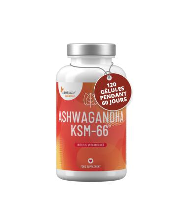 Ashwagandha KSM-66 | Extra Strong Capsules 600mg | 120 Vegan Capsules | Premium KSM-66 Root Extract Highly Dosed with 5% Withanolides | Gluten Free | Sensilab