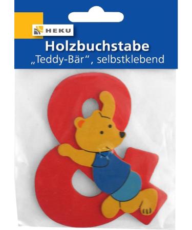 Heku Wooden Letter A Teddy Bear Door Sign 80mm Personalized Door Decoration for Kids' Rooms - Buy Online on GoSupps.com