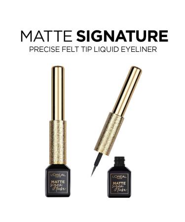 L'Oreal Paris Matte Signature Liquid Dip Eyeliner in Greige - Waterproof, Vivid Matte Finish, 0.07 fl Oz (Pack of 1) - Buy Online on GoSupps.com