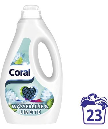 Coral Liquid Detergent Water Lily & Lime | Long-Lasting Fragrance | Colorful Laundry | 1.15L Pack - Buy Online on GoSupps.com