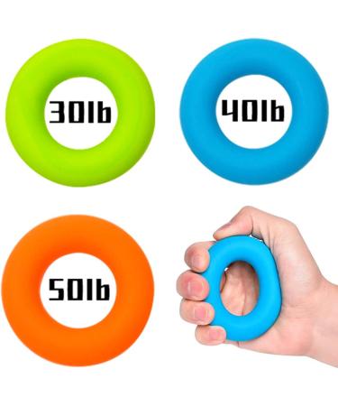 Klop256 3 PCs Griff Trainer Rings - Adjustable Finger & Handle Resistance Trainers (30LB/40LB/50LB) for Fitness & Strength Training - Buy Online on GoSupps.com