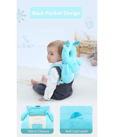 Head Safety Protector Pad for Baby Toddler Walker Infant Talking Head Protection Backpack Cushion (Light Blue Elephant) - Buy Online on GoSupps.com