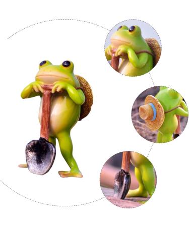 Zerodeko Cute Frog Ornament Greenery Decor Mini Toy Outdoor Decor Figurines for Outdoors Synthetic Resin - Buy Online on GoSupps.com