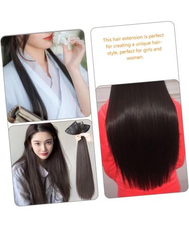Ipetboom Piece Long Straight Hair Wig Long Straight Hair Extensions Straight Wigs Hair Clips for Extensions Hair Extensions Clip in High Temperature Wire Miss Hairpin Natural 80X15CM Black - Buy Online on GoSupps.com