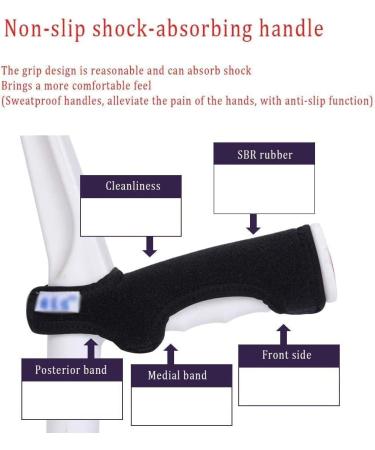 PSMPENG Forearm Crutches Adjustable Cane Ergodynamic Forearm Crutches/Black/Lightest Crutch with an Integrated Shock Absorber 14 Stops Height Adjustable - for Standard and Tall Adults Lightweight Arm - Buy Online on GoSupps.com