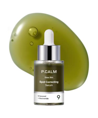 P.CALM Spot Correcting Serum 9 Types of Seaweed Extract & Niacinamide for Blemish Care Skin Barrier Strengthening and Even Skin Tone Korean Seaweed Serum (30ml / 1.01 fl.oz)