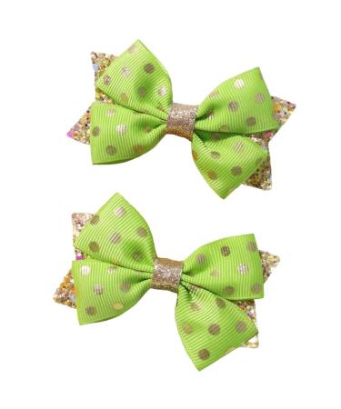 New 2025 2Pcs Glitter Hair Bow Clips For Ribbon Hairpin Barrettes Handmade Ice Cream Bowknot Hair Clips Girs Hair Accessories Jewelry Fashion Accessories Creative Gift