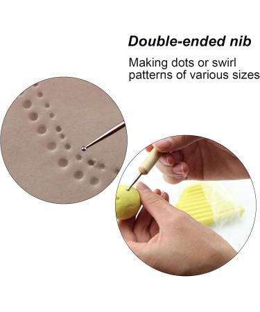 Dotting Pen Acrylic Rod 2 Round Head Nail Art Tip Paint DIY Tool Art Tools Round Head Indentation Nail Art Tip Dot Paint DIY Slotted Tool Double Ended Nib for Dots and Swirl - Buy Online on GoSupps.com