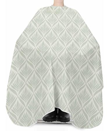 Sage Green Floral Barber Cape - Adjustable Salon Hair Cutting Cape for Men Women Kids | Minimalist Geometric Design - Buy Online on GoSupps.com