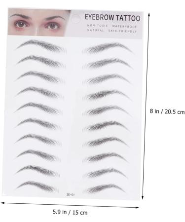 FOMIYES 6 Pcs 3d Eyebrow Stickers Makeup Stickers Imitation Eyebrow Sticker 4d Make up Transfer Stickers 1 count (Pack of 1) Blackx3pcs - Buy Online on GoSupps.com