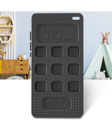 Scuwtocn Silicone Phone Teether for Baby 0-12 Months - Black Pretend Play Teething Toy - Buy Online on GoSupps.com