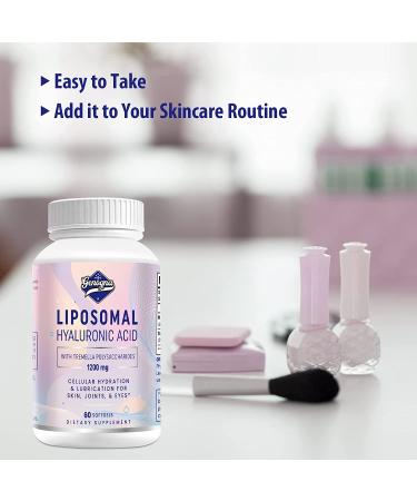 Liposomal Hyaluronic Acid 1000mg Capsules with Tremella Polysaccharides - Skin Hydration & Anti-Aging Supplement - 1Pack - Buy Online on GoSupps.com