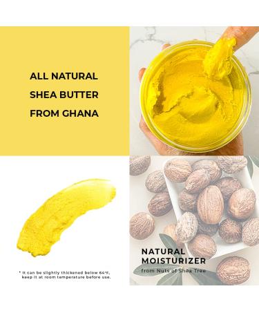 AKWAABA Whipped Shea Butter (Creamy Coconut) 12 oz - Natural Yellow - Body & Hair Moisturizer with Raw Shea Butter from Ghana - Rich in Vitamins A and E - Buy Online on GoSupps.com