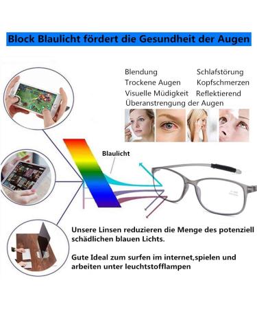 DOOViC Blue Light Filter Reading Glasses for Unisex TR259-C - Matte Gray 9 Colors 3.5x Magnification | International Shipping Available - Buy Online on GoSupps.com
