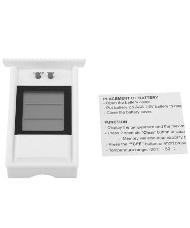 Digital Thermometer Digital Hygrometer Indoor Thermometer Waterproof Tester Temperature Controller Fast to Switch Degrees Celsius and Fahrenheit Easy to Use(White)