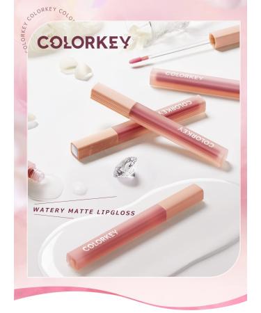 COLORKEY Soft Matte Water Tint - R301 Spring Cherry Tree | Hydrating Glossy Lip Gloss | Smudge-proof & No Transfer | Long-Lasting Liquid Lipstick - Buy Online on GoSupps.com