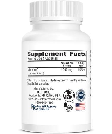 Bio-Tech C-1000 | 250 Veggie Capsules - Buy Online on GoSupps.com