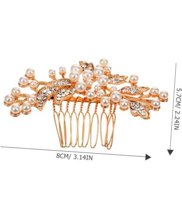 FOYTOKI Hair Comb for Women Hair Side Comb for Women Wedding Hair Accessories for Bride Pearl Hair Side Comb Rhinestone Side Comb Decorative Hair Comb Bride Hair Accessories - Buy Online on GoSupps.com