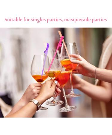 2022 Disposable Straws Rose Gold Bridal Shower Decorations Party Drink Straws Naughty Girl Straws Reusable Straws Pop The Bubbly She is Getting a Hubby Glittering Backdrop (12Pcs) - Buy Online on GoSupps.com
