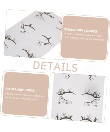 SOESFOUFU 8 Pairs Halloween Eyeliner Stickers Temporary Eye Makeup Stickers Cat Eye Makeup Sticker Black Pvc - Buy Online on GoSupps.com