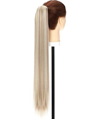 S-noilite Clip-in Ponytail Extension 26 inch 155g Curly Wavy Synthetic Hair - Sandy Blonde & Bleach Blonde - Buy Online on GoSupps.com