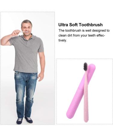 Minkissy 6-Part Travel Toothbrush Set | Soft Bristle Bamboo Coal Natural Toothpaste & Container | Eco-Friendly Oral Care for Nursing Lovers - Buy Online on GoSupps.com