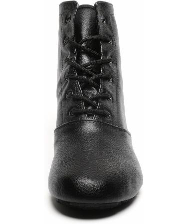 Black Leather Jazz Boots Split Sole Dancing Shoes for Adult Women Men - Size 9 Women/8 Men - Buy Online on GoSupps.com