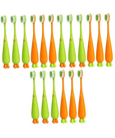 Healvian 18 STK Carrot toothbrush soft children training toothbrushes for children toothbrush travel toothbrush children's toothbrush hand toothbrush for children caricature travel