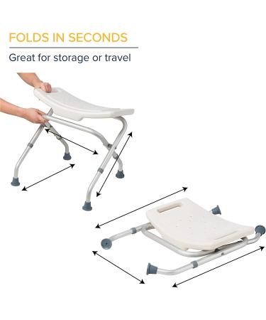 Drive Medical Handicap Bathroom Bench  White (12486 ) - Buy Online on GoSupps.com