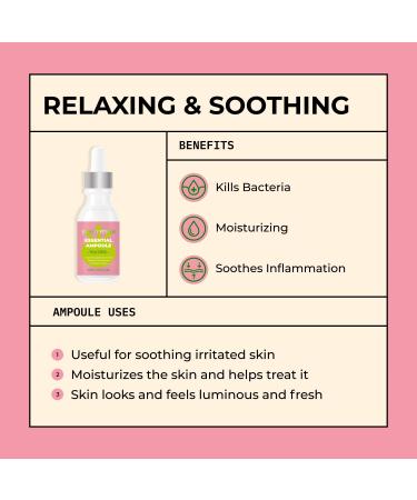 Essential Ampoule Facial Soothing Moisturizer | Korean Skin Care for Irritated & Uneven Skin Tone | 30ml Teatree - Buy Online on GoSupps.com