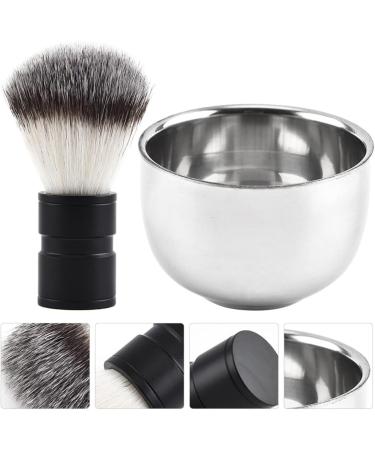 Beaupretty 2-Piece Metal Razor Brush & Bowl Shaving Set for Men | Facial Cleaning & Shaving Gift | 304# Steel - Buy Online on GoSupps.com