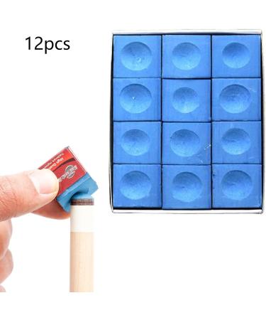 Billard Chalk Set - 12 Pieces of Non-Slip Billiards Blue Cue Chalk for Amateurs & Professionals | Premium Billiard Accessories - Buy Online on GoSupps.com