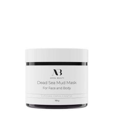 Amira Beauty Dead Sea Mud Mask for Face and Body - Reduces Pores Acne Blackheads and Texture - For All Skin Types 11.OZ