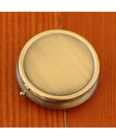Buy Elegant Brass Round Pill Box - Durable & Stylish | International Shipping Available - Buy Online on GoSupps.com