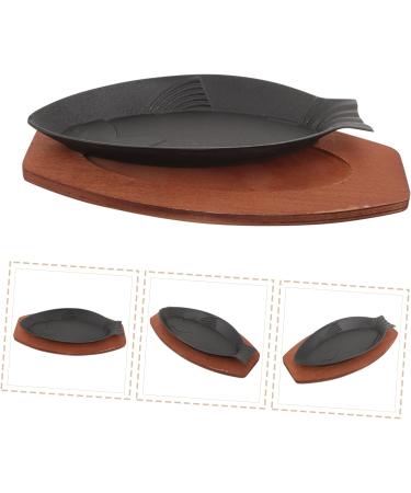 Zerodeko Fajita Serving Platter Sizzle Griddle Roasting Grill Pan Shrimp Grill Pan Money Flower Pot Grill Fajita Server Steak Pan Roasting Pan Roasting Cooking Pan Bakeware Cooking Pot Iron - Buy Online on GoSupps.com