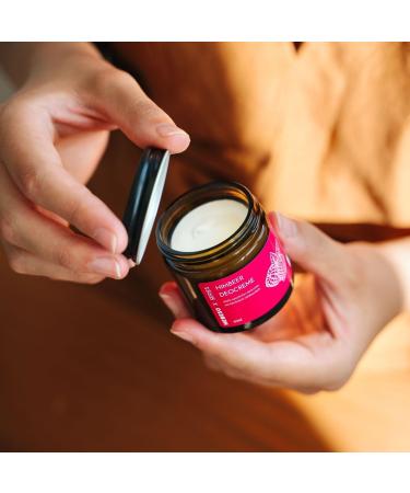  HEBESO Raspberry Deodorant - Natural aluminum-free deodorant with a fruity raspberry scent - Vegan and gentle on the skin - Nourishing with coconut oil and shea butter - If - Buy Online on GoSupps.com