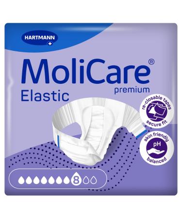 Molicare Premium Elastic Slip: with severe incontinence for women and men 8 drops size.M (85-120 cm hip circumference) 26 pieces 8 drops M 26 pieces