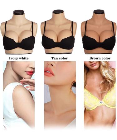 Buy SALANE Silicone Breast Plate - Realistic Brown C Cup Fake Breasts for Drag Queens & Crossdressers | International Shipping Available - Buy Online on GoSupps.com