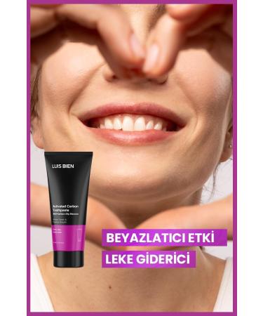 Luis Bien Activated Charcoal Toothpaste for Whiter Teeth and Fresher Breath - Removes Stains and Yellowing of Teeth - Buy Online on GoSupps.com