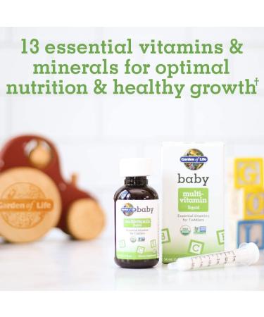 Garden of Life Baby Multivitamin Liquid 1.9 fl oz - Complete Nutrition for Infants - Buy Online on GoSupps.com