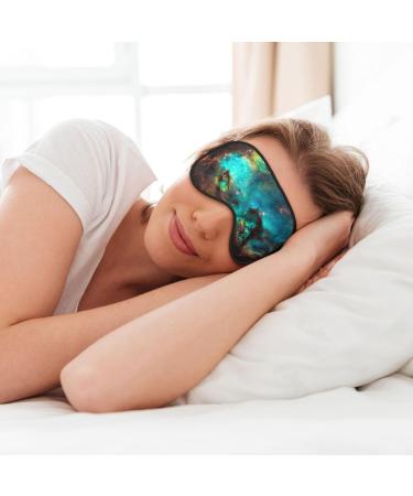 FoRes Universe Galaxy Space Print Eye Mask - Adjustable Light Blocking Sleep Mask for Adults | Unisex Smooth Design for Deep Rest - Buy Online on GoSupps.com