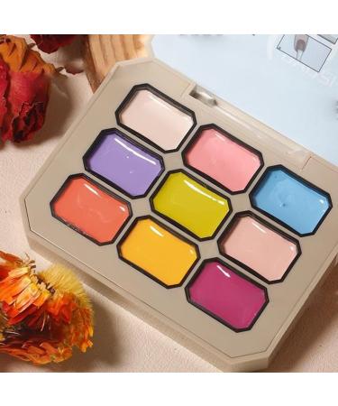 Creamy Colorful Nail Polish Set Nine-Square Grid Solid Gel Glue Nail Polish Glue Set Long Lasting Solid Nail Polish Palette (4) - Buy Online on GoSupps.com