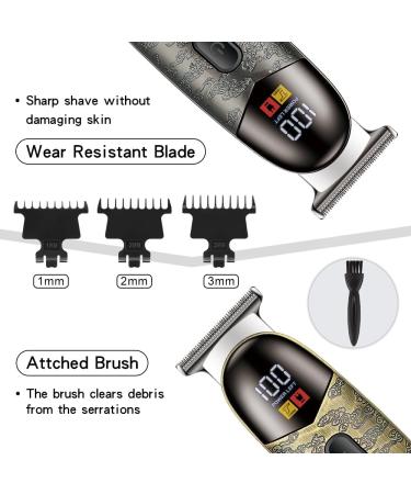 Professional Hair Trimmer for Men | Cordless T-Blade Edgers & Grooming Kit | Gifts for Men - Gray - Buy Online on GoSupps.com
