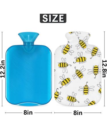 Cozy 2L Hot Water Bottle - Cute Animal Bee Pattern for Pain Relief Menstrual Cramps & Comfort - Buy Online on GoSupps.com