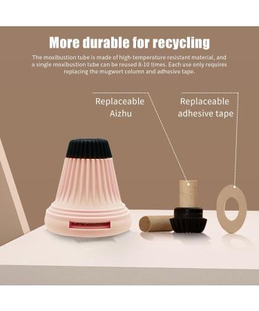 Moxibustion Box Set - 6 Self-Adhesive Moxibustion Boxes & 60 Moxa Sticks for Pain Relief & Better Blood Circulation - Adjustable Temperature (Camel) - Buy Online on GoSupps.com